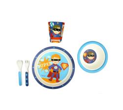 Bambo O Superhero 5PCS Kid's Meal Set