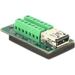 65562 Cable Gender Changer USB 3.0 3.1 Pd A Black Green Silver Adapter Female Terminal Block 14 Pin