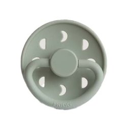 Silicone Glow In The Dark Moon Pacifier Size 1 - Sage