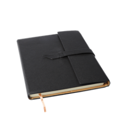 Executive A4 Notebook With Strap - Black Colour - New - Barron