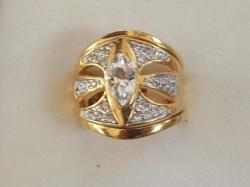 Gold Fusion Designer 3 Piece Ring With Lots Of Sim Diam Added Size 7 9 Import Costs