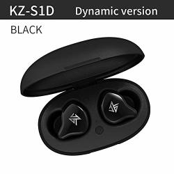 Tws True Wireless Bluetooth 5.0 Earbuds With Microphone Kz S1D Dynamic Hybrid Dual Driver In Ear Earphones 3D Stereo Sound Headsets Sports Running Headphones