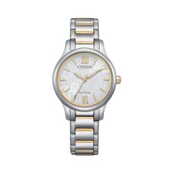 Eco-drive White Dial Mop Watch