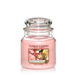 Yankee Candle Fresh Cut Roses Medium Jar Retail Box No Warranty Product Overview:about Medium Jar Candlesthe Traditional Design Of Our Signature Classic Jar Candle