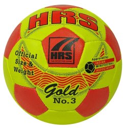 Hrs Gold Rubber Football Hand Stitch Training Soccer Ball 32 Panel - Size 3 HRS-FB8B