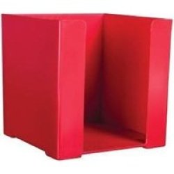 Plastic Cube Holder 100 X 100MM Red
