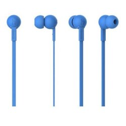 In-ear Earphone +microphone Blue 1.2M With 3.5MM Jack Plug