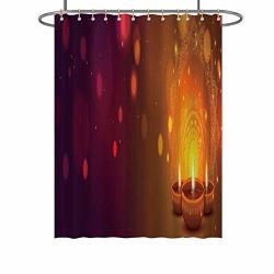 Hitecera Website OKJEFF1912 Banner Design Realistic Shower Curtain With Hooks 72 In By 72 In Wxh