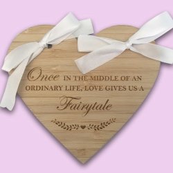 Ring Holder - Heart Shaped With Fairytale Message