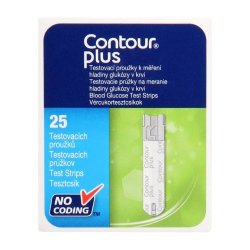 Contour Plus Blood Glucose Test Strips 25 Strips