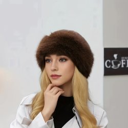 New Mongolian Hat Plush Warm Hat Women's Thick Warm Fashion Basin Hat Windproof And Cold-proof Hat For Winter