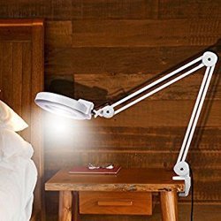 Kaluo 8 X Rolling Adjustable Magnifying Lamp Clamp Mount Desk