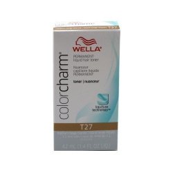 Wella Color Charm Permanent Liquid Hair Toner T27- Medium Beige Blonde 1.4 Oz Pack Of 6