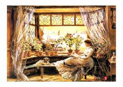 Puzzlelife The Girl Read A Book 1000 Piece - Large Format Jigsaw Puzzle. Can Be Enjoyed Puzzle Game By All Generation. Beautiful Decoration Pleasant Play.