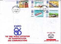 Kenya 1986 World Exposition On Transportation And Communication First Day Cover