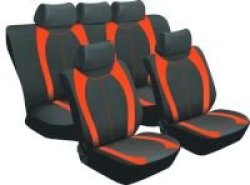 Stingray Curves Car Seat Cover Set 11 Piece In Orange