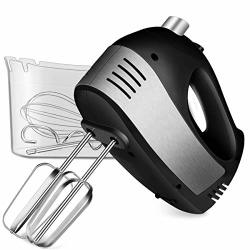Hand Mixer Electric Cusinaid 5-SPEED Hand Mixer With Turbo Handheld Kitchen Mixer Includes Beaters Dough Hooks And Storage Case Black Renewed