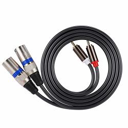 Zopsc 1.5M For Rca Male To Xlr Male Audio Adapter Cable Patch Cord Double-row Pvc Wire For Audio Connections From Microphone Mixers Headphone Amplifiers