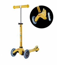 MINI Micro Deluxe - LED Wheels - Yellow - 3-WHEELED Scooter For Kids Ages 2-5