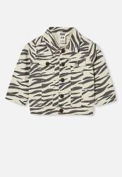 Cotton On Ellen Jacket - Dark Vanilla marty Zebra