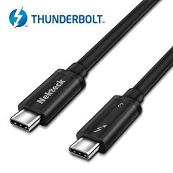 Certified Nekteck Active Thunderbolt 3 40GBPS Cables 100W Only Thunderbolt 3 Port Compatible For Macbook Pro Thinkpad Yoga Alienware 17 And More Black 6FT