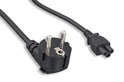 Cablelera ZADA42SA-06 European Notebook Cord 90 Degree Plug To IEC320 C5 6' 18 Awg 250V Power Cable