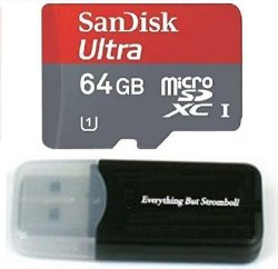 Sandisk Ultra 64GB Microsdxc Memory Card For Samsung Galaxy S8 S8+ Plus S7 S7 Edge Smart Cell Phones 80MB S Comes With Everything But Stromboli