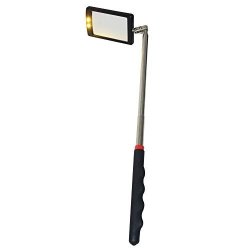 Telescoping Inspection Mirror LED Warm Lighted Flexible - 360 Swivel For Extra Viewing Dead Angle Line Of Sight Obstacle Area
