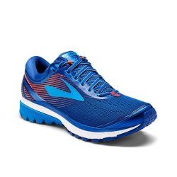 BROOKS Men's Ghost 10 Running Shoes - Mazarine Blue Methyl Blue & Cherry Tomato
