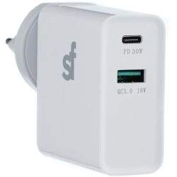 48W Dual USB Pd And Qc Wall Charger - White