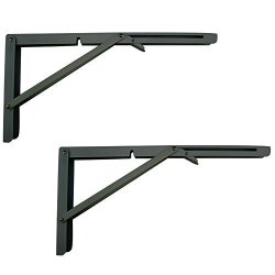 Mechwares Folding Bracket For Shelves Tables Long Release Space Saving For Standing Desk Wall-mounted Drop-leaf In Kitchen Laundry Room Garage Boat
