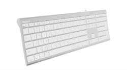 Macally Aluminum Ultra Slim Usb-c Wired Keyboard For Mac And PC