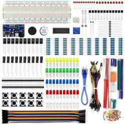 Electronics Component Fun Kit W Power Supply Module Jumper Wire 830 Tie-points Breadboard Precision Potentiometer Resistor For Arduino Raspberry Pi STM32