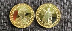 Russia 2 Roubles 1726 Gold Clad Brass Coin Queen Ekterina