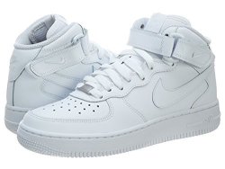 Nike Air Force 1 Mid Gs Big Kids Sneakers White white 314195-113 5.5Y Us