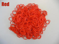Loom Bands - Solid - Red - Refill Kit With Crochet Hook And "s"-clips - 600 Pieces