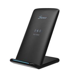 GALAXY Seneo S8 Fast Wireless Charger 10W Fast Charge 2 Coils Qi Wireless Charging Stand Sleep-friendly For Samsung S8 S8 Plus S7 S7 Edge