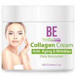 Brazilian Belle Anti- Aging Pure Collagen Day & Night Cream - Provides Collagen & Elastin- Helps Moisturize & Reduce Wrinkles Acne And Fine Lines - 4OZ