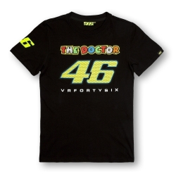 Valentino Rossi Vr46 - Men - The Doctor Vr46 Black T-shirt - Medium M