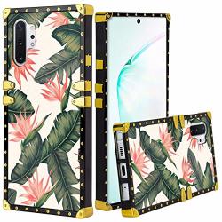 Square Case For Samsung Galaxy Note 10 Plus Samsung Galaxy Note 10 Plus 5G Bird Of Paradise Flower Luxury Fashion Cute Design Metal Decoration
