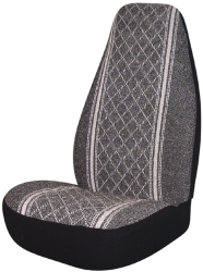Gray Diamond-back Universal Bucket Seat Cover Pair