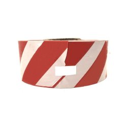 Barrier Tape Pvc Red white 75MM X 100 Mt