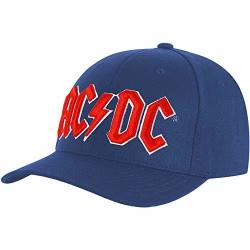 Ac dc - Red Logo Mid-blue Baseball Cap