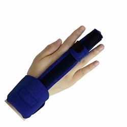 TRIGGER Finger Splint For Straightening - Finger Splints For Broken Fingers - Adjustable Fixing Belt With Built-in Aluminium Blue
