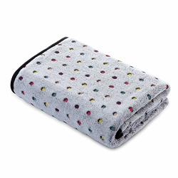 Tofern Super Soft Warm Washable Cute Dots Pet Fleece Blankets For Small Medium Large Dogs Puppy Cats S Grey