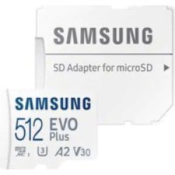 Samsung Evo Plus 512GB Micro Sdxc Card White - With Adapter