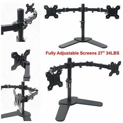 Galax Supply Dual Monitor Desk Mount Stand Heavy Duty Fully Adjustable Screens 27" 34LBS