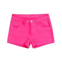 Women Neon Casual Short - Rose Red 28