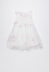 POP CANDY Embroidered Flower And Star Dress - White