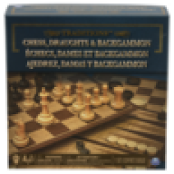 Chess Backgammon & Draughts Set